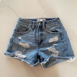 Garage Distressed Denim Shorts 100% Cotton